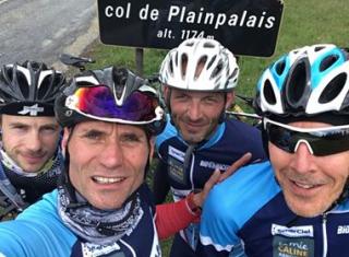 Manu F, Manu D, Pierre, Philippe, Veille Half du Semnoz.